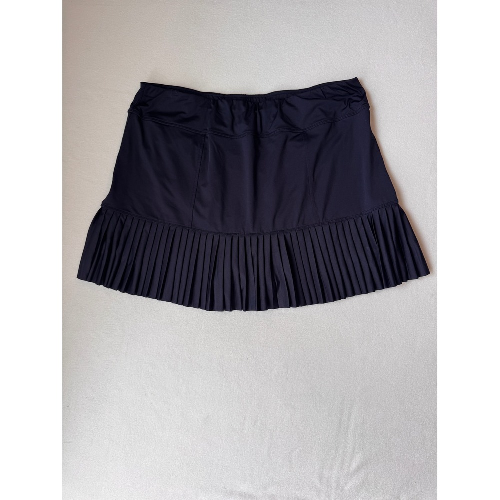 Jofit Women's XL Navy Pleated Tennis Skirt Athletic Golf Skort Stretch